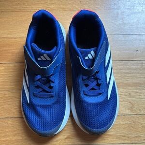 Adidas Blue and White Sneakers with Signature Stripes